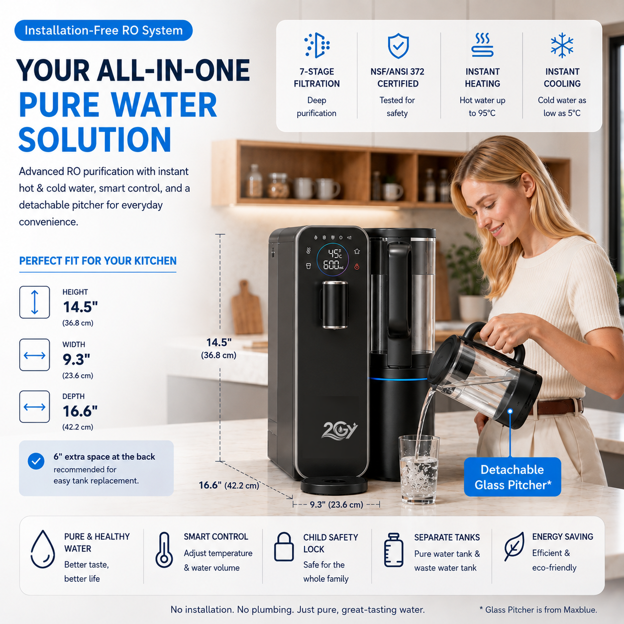 Countertop Hot & Cold RO Water Dispenser
