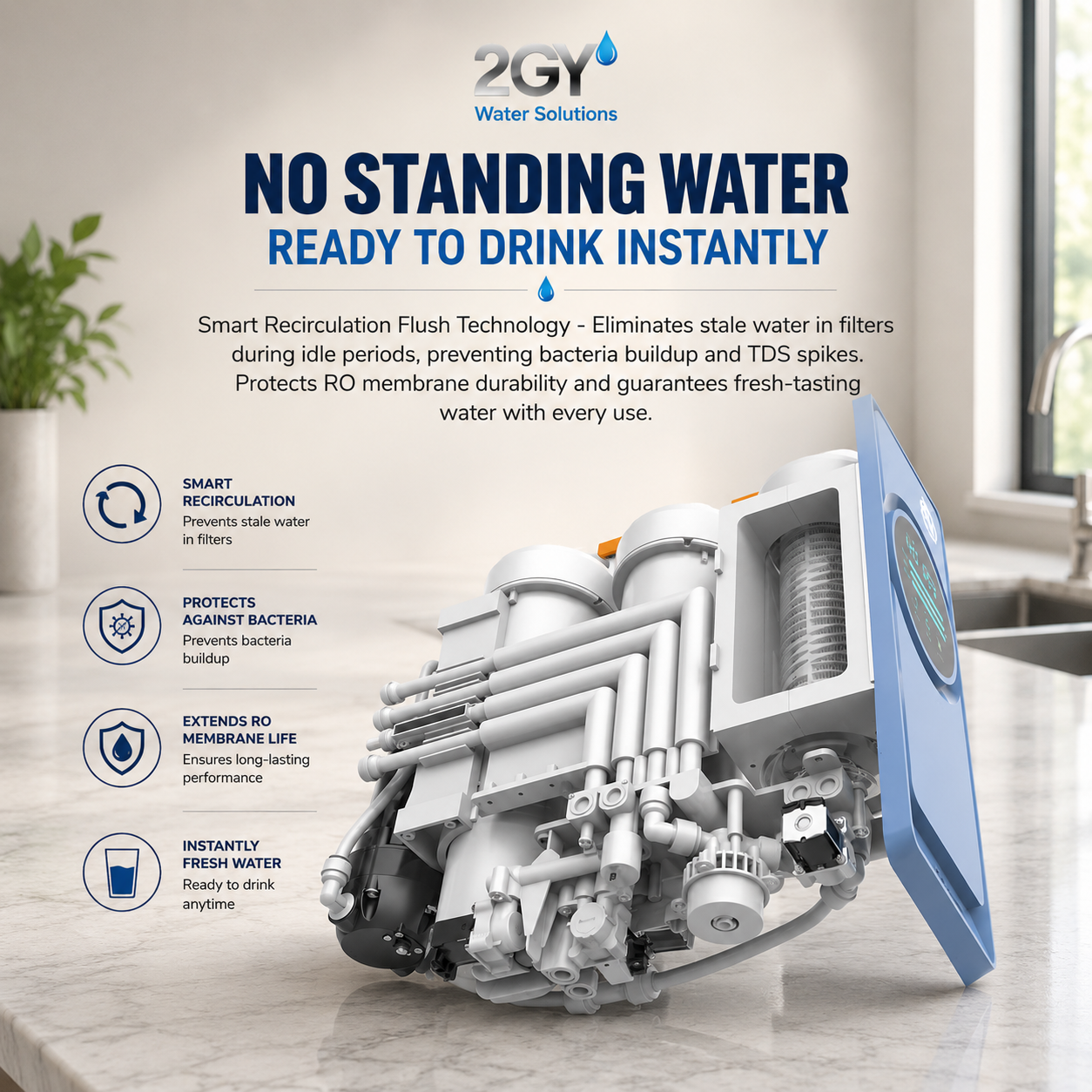 2GY Water Solutions Premium Reverse Osmosis Water Purifier