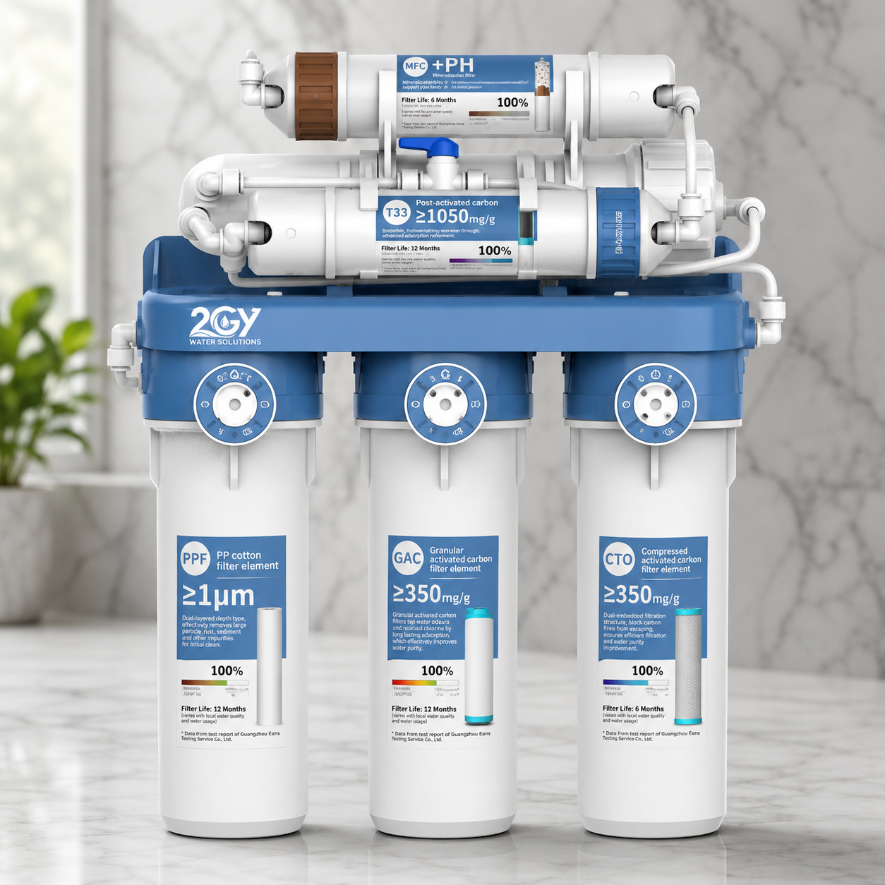 2GY 6-Stage Alkaline UF Water Filtration System